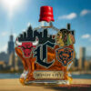Chicago Sport Teams Windy City Limited Edition Whiskey Bottle finished with a vivid red wax style drip cap