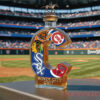 Chicago Sports Fans Windy City Grit Limited Edition Whiskey Bottle with a detailed bronze horse racing stopper