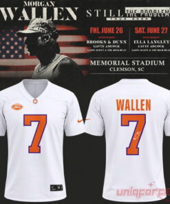 Clemson Tigers x Morgan Wallen White 2026 Exclusive Football Jersey