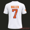 Clemson Tigers x Morgan Wallen White 2026 Exclusive Football Jersey showing front and back views with orange number 7