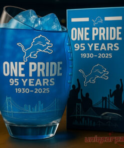 Detroit Lions 95th ANNIVERSARY Whiskey Glass