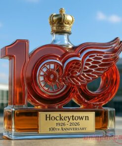 Detroit Red Wings “Hockeytown” 100th Anniversary Whiskey Bottle