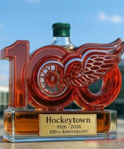 Detroit Red Wings “Hockeytown” 100th Anniversary Whiskey Bottle