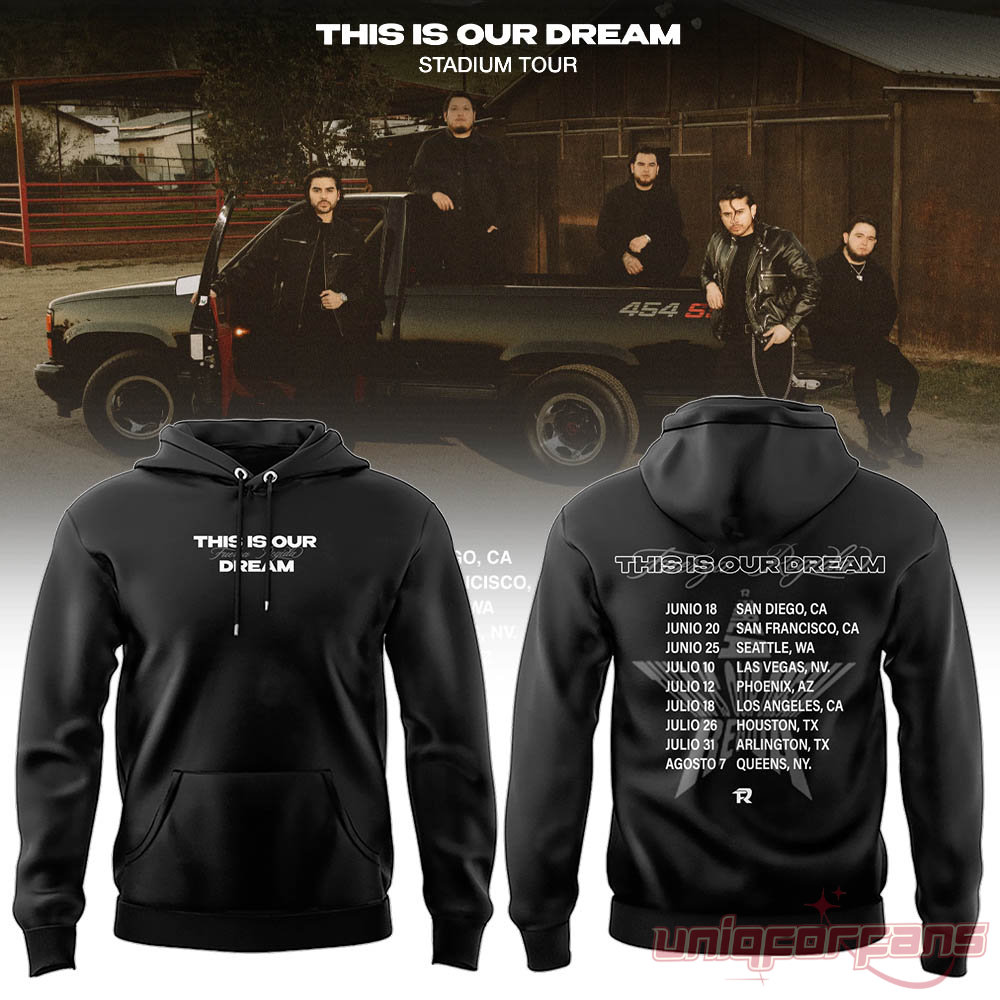 Fuerza Regida This is Our Dream Tour Black 2026 Special Edition Hoodie Fuerza Regida This is Our Dream Tour Black 2026 Special Edition Hoodie