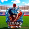 Houston Texans Fire of the Lone Star Limited Edition Whiskey Bottle topped with a smooth red wax-dipped style cap