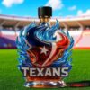 Houston Texans Fire of the Lone Star Limited Edition Whiskey Bottle finished with a clean, classic black bottle cap