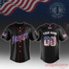 Indianapolis Indians 250th Anniversary 4th of July Jersey, custom baseball shirts in black with flag graphics