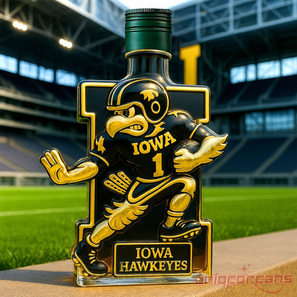 Iowa Hawkeyes Mascot Limited Edition Whiskey Bottle Iowa Hawkeyes Mascot Limited Edition Whiskey Bottle