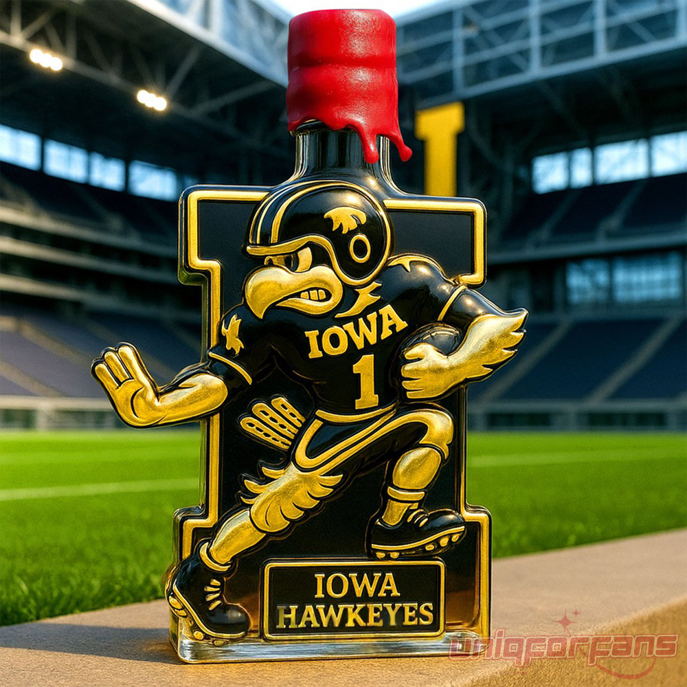 Iowa Hawkeyes Mascot Limited Edition Whiskey Bottle Iowa Hawkeyes Mascot Limited Edition Whiskey Bottle
