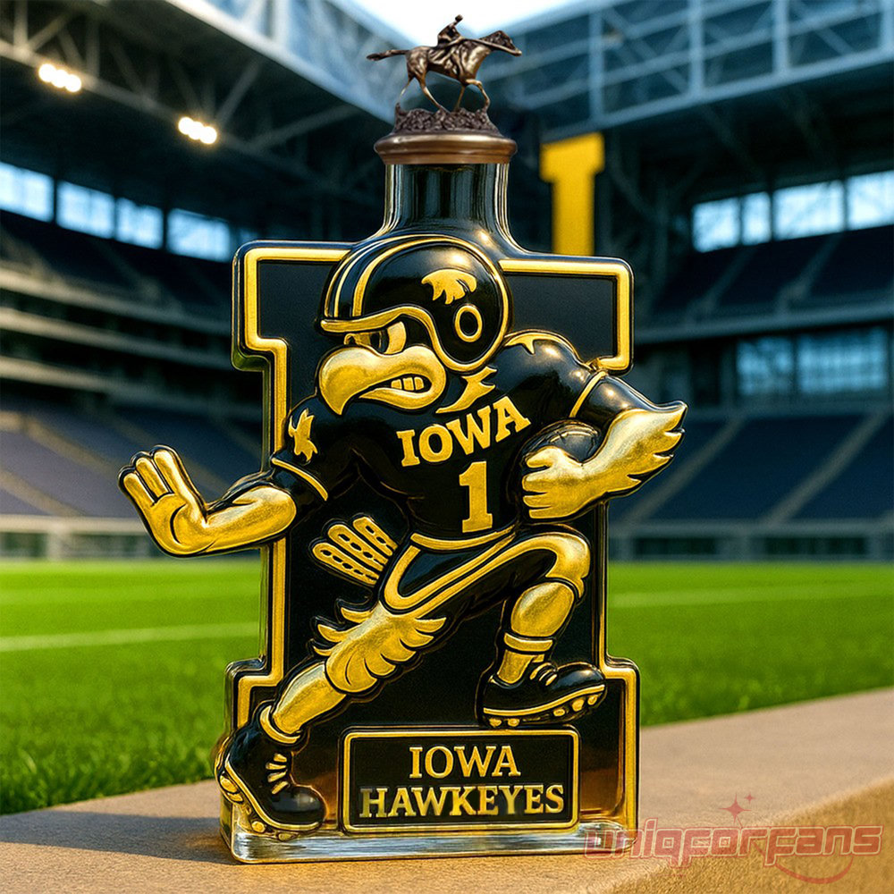 Iowa Hawkeyes Mascot Limited Edition Whiskey Bottle Iowa Hawkeyes Mascot Limited Edition Whiskey Bottle