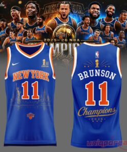 Jalen Brunson New York Knicks  2026 NBA Champions Jersey