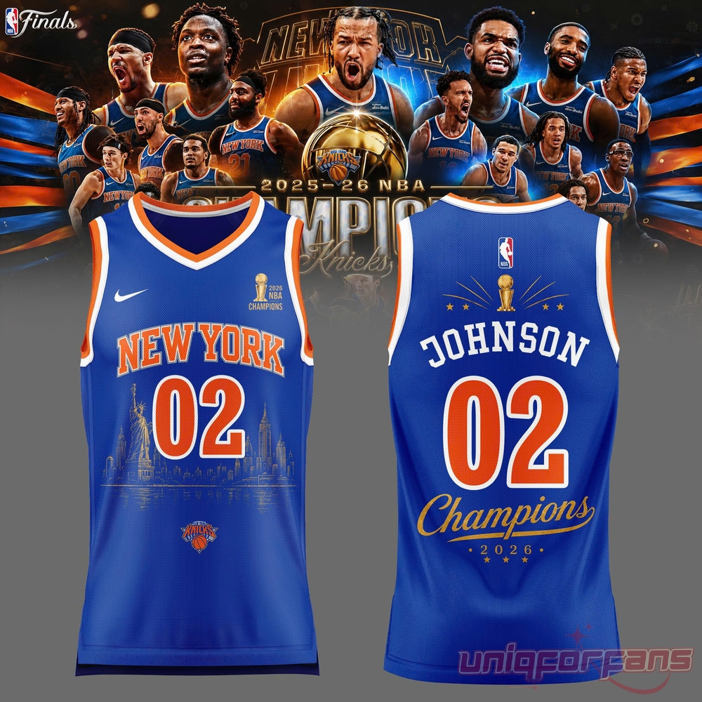 Johnson New York Knicks 2026 Champions NBA Jersey Johnson New York Knicks 2026 Champions NBA Jersey