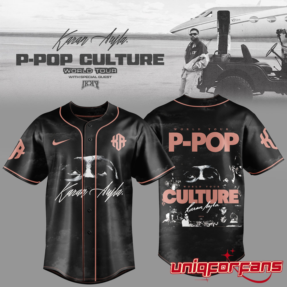 Karan Aujla P-Pop Culture World Tour Baseball Jersey Karan Aujla P-Pop Culture World Tour Baseball Jersey