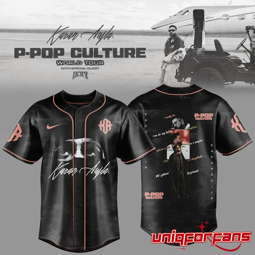 Karan Aujla P-Pop Culture World Tour Baseball Jersey Karan Aujla P-Pop Culture World Tour Baseball Jersey