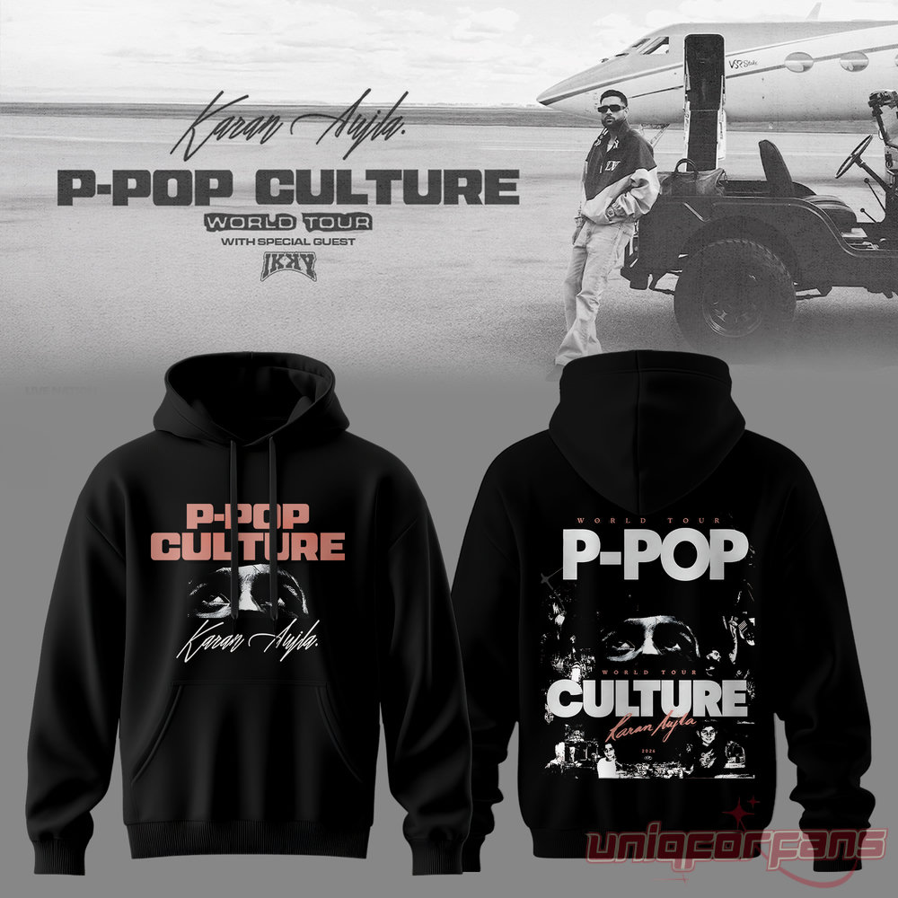 Karan Aujla P-Pop Culture World Tour Shadow Limited Hoodie Karan Aujla P-Pop Culture World Tour Shadow Limited Hoodie