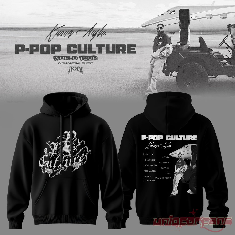 Karan Aujla P-Pop Culture World Tour Shadow Limited Hoodie Karan Aujla P-Pop Culture World Tour Shadow Limited Hoodie