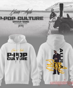 Karan Aujla P-Pop Culture World Tour Signature White Hoodie