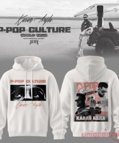 Karan Aujla P-Pop Culture World Tour Signature White Hoodie