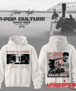 Karan Aujla P-Pop Culture World Tour Signature White Hoodie