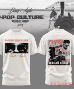 Karan Aujla P-Pop Culture World Tour White Signature T-shirt