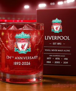 Liverpool 134th Years Anniversary Whiskey Glass