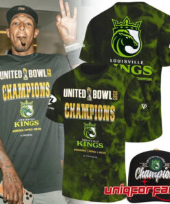 Louisville Kings New Era 2026 Champions Locker Room Exclusive 3D T-Shirt