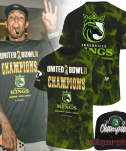 Louisville Kings New Era 2026 Champions Locker Room Exclusive 3D T-Shirt