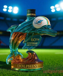 Miami Dolphins Team Spirit 60th Anniversary Limited Edition Whiskey Bottle Miami Dolphins Team Spirit 60th Anniversary Limited Edition Whiskey Bottle