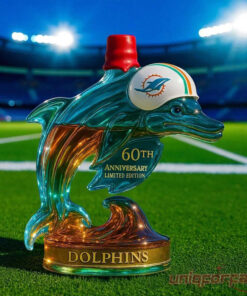 Miami Dolphins Team Spirit 60th Anniversary Limited Edition Whiskey Bottle
