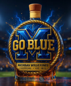 Michigan Wolverines Champions Legacy “Go Blue” Whiskey Bottle