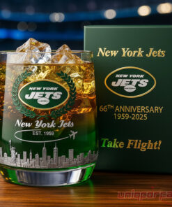 New York Jets 66rd Anniversary Whiskey Glass – Limited Edition