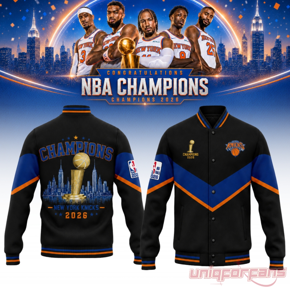 New York Knicks 2026 NBA Champions Bomber Jacket New York Knicks 2026 NBA Champions Bomber Jacket