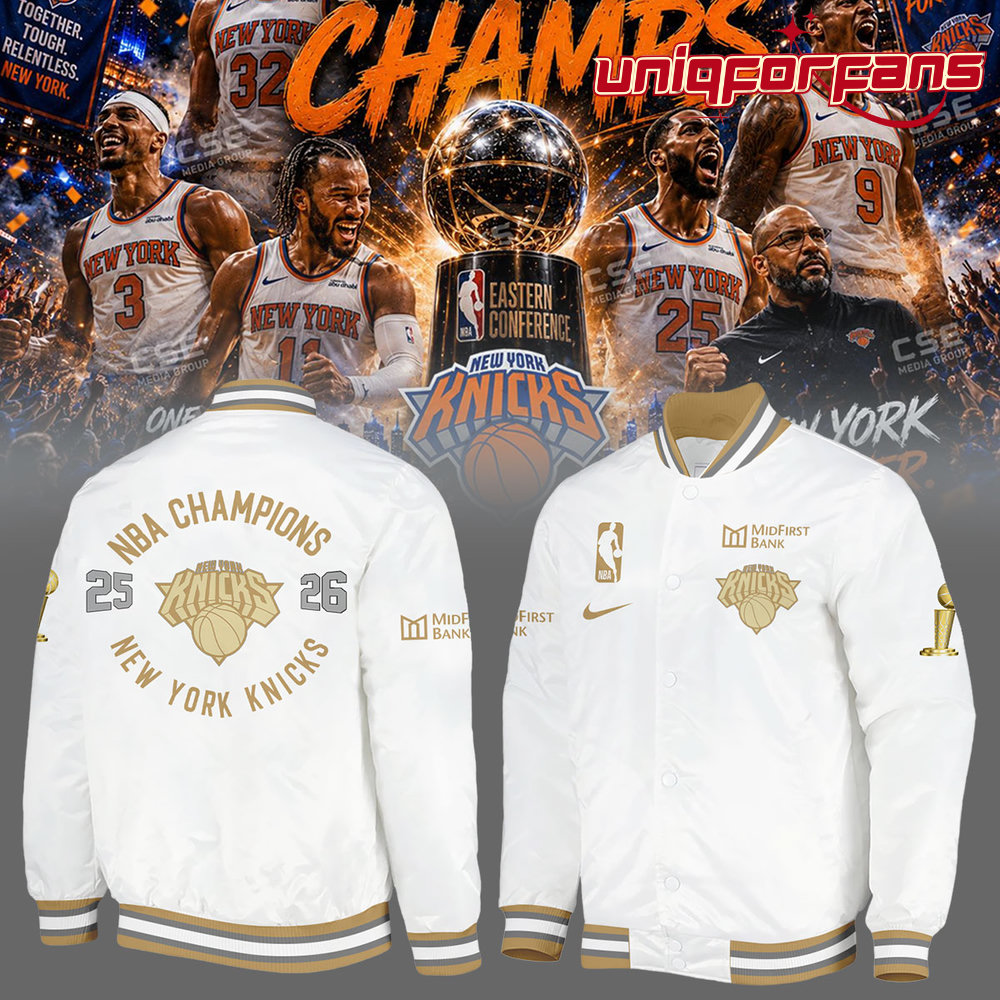 New York Knicks 2026 NBA Champions Finals Bomber Jacket New York Knicks 2026 NBA Champions Finals Bomber Jacket