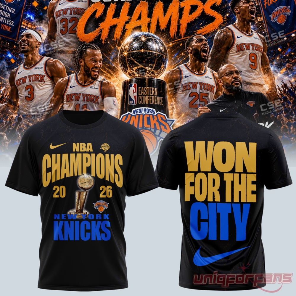New York Knicks 2026 NBA Finals Champions 3D T-shirt New York Knicks 2026 NBA Finals Champions 3D T-shirt