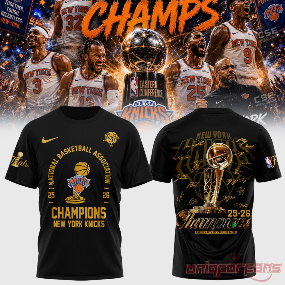 New York Knicks 2026 NBA Finals Champions 3D T-shirt New York Knicks 2026 NBA Finals Champions 3D T-shirt