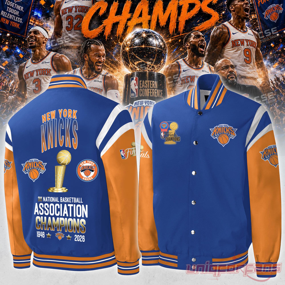 New York Knicks 2026 National Basketball Association Champions Bomber Jacket New York Knicks 2026 National Basketball Association Champions Bomber Jacket