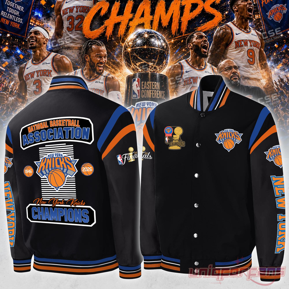New York Knicks 2026 National Basketball Association Champions Bomber Jacket New York Knicks 2026 National Basketball Association Champions Bomber Jacket
