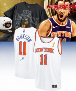 New York Knicks Champions Jalen Brunson Signed Basketball Jersey New York Knicks Champions Jalen Brunson Signed Basketball Jersey