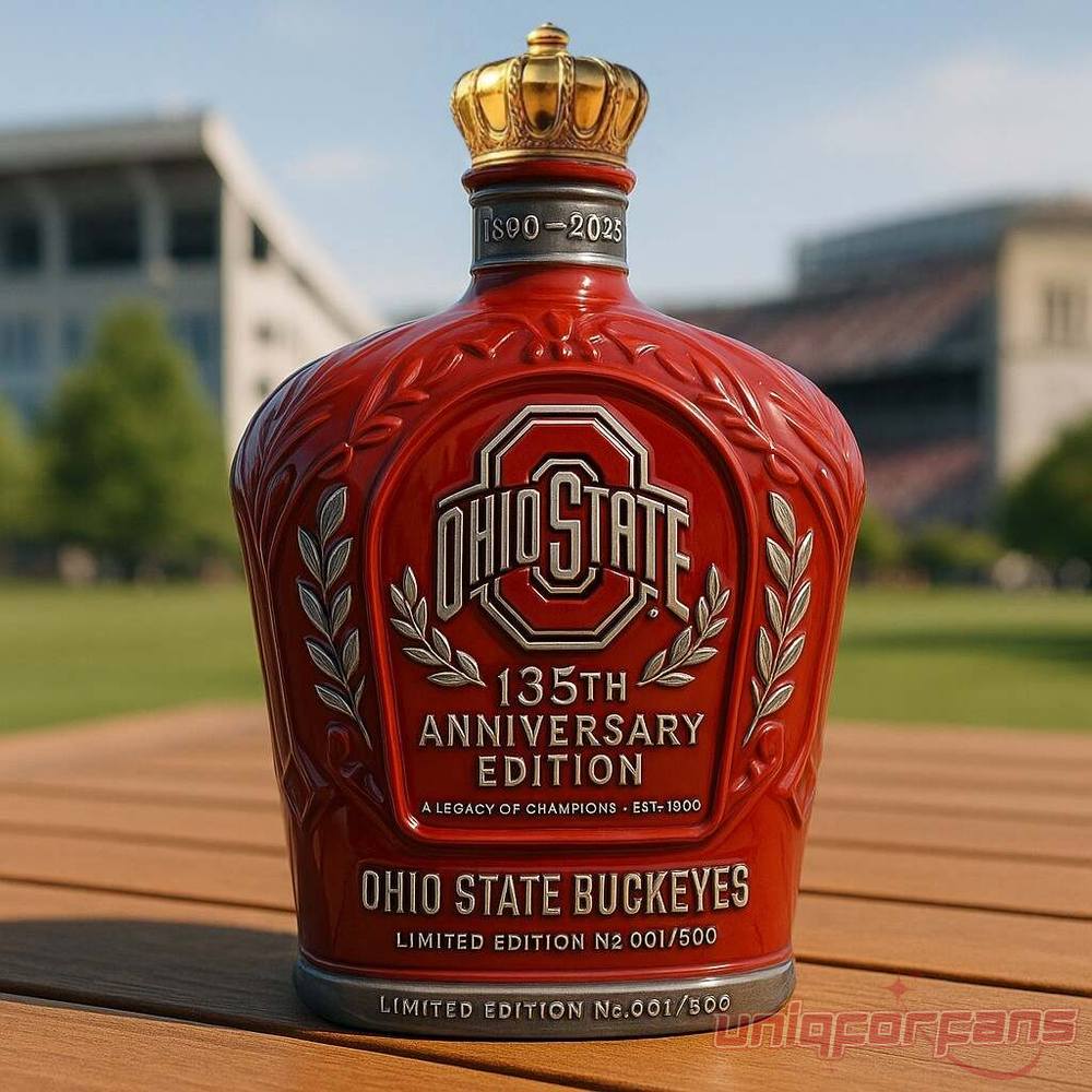 Ohio State Buckeyes 135th Anniversary Whiskey Bottle Ohio State Buckeyes 135th Anniversary Whiskey Bottle