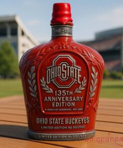 Ohio State Buckeyes 135th Anniversary Whiskey Bottle
