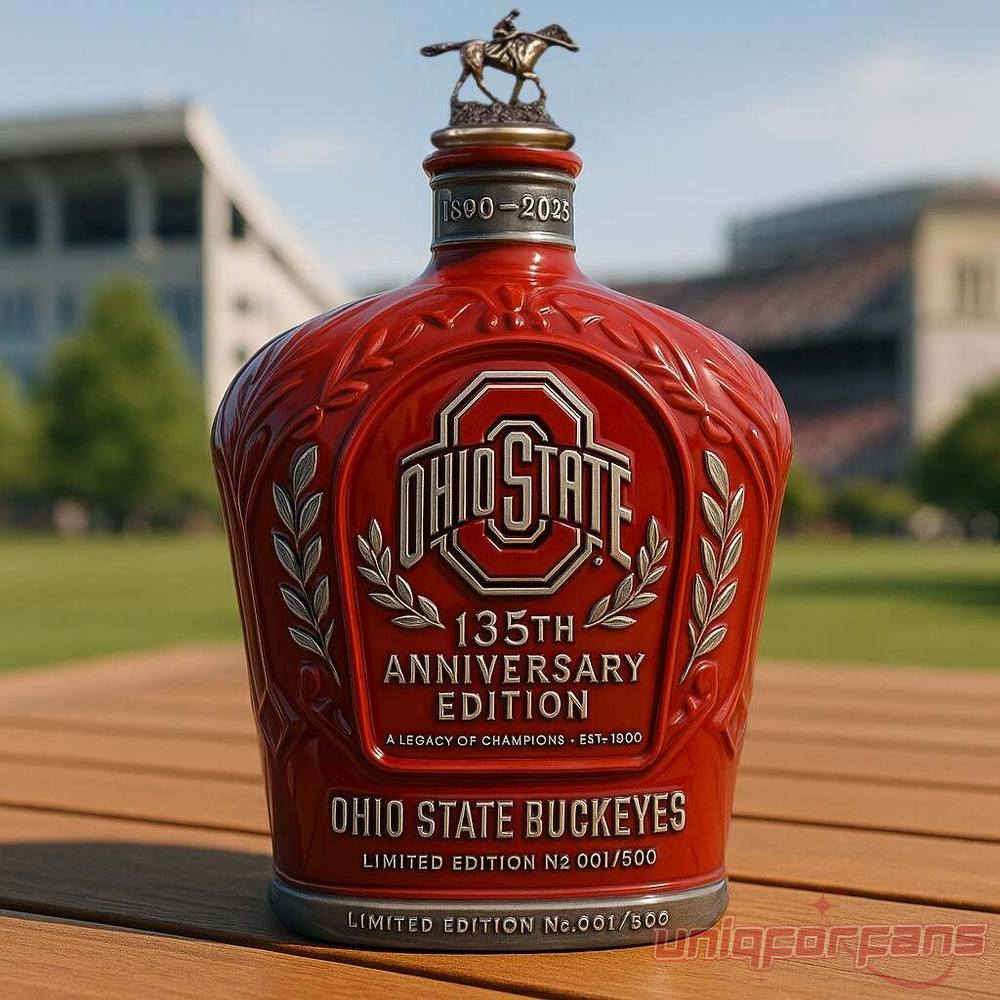 Ohio State Buckeyes 135th Anniversary Whiskey Bottle Ohio State Buckeyes 135th Anniversary Whiskey Bottle