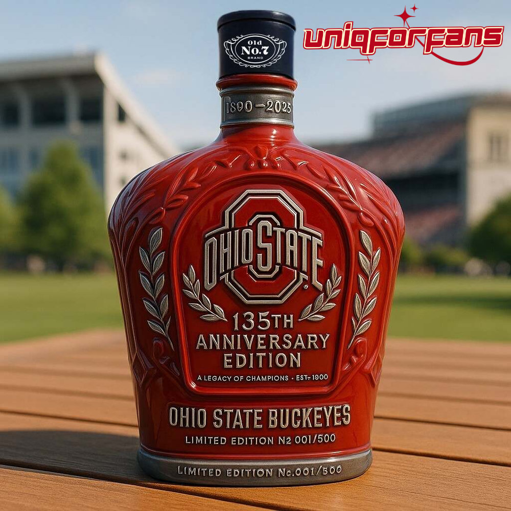 Ohio State Buckeyes 135th Anniversary Whiskey Bottle Ohio State Buckeyes 135th Anniversary Whiskey Bottle