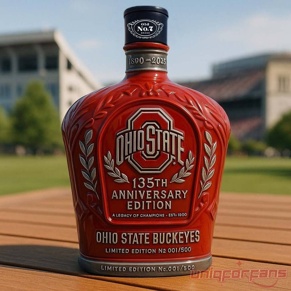 Ohio State Buckeyes 135th Anniversary Whiskey Bottle Ohio State Buckeyes 135th Anniversary Whiskey Bottle