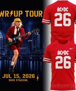 Ohio State Buckeyes 2026 AC/DC Tour Football Shirt Limited