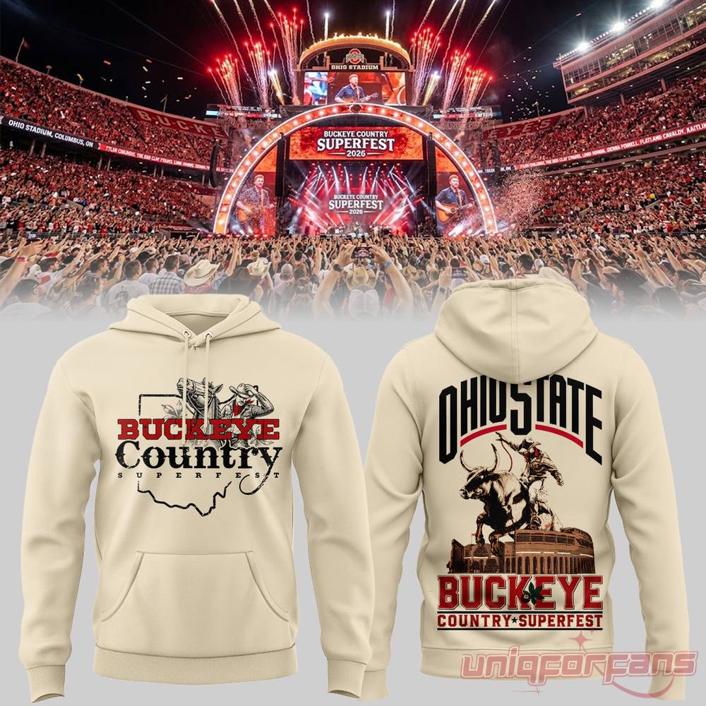 Ohio State Buckeyes Country Superfest 2026 Limited Edition Hoodie Ohio State Buckeyes Country Superfest 2026 Limited Edition Hoodie