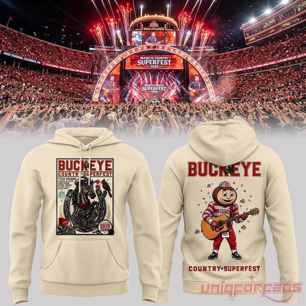 Ohio State Buckeyes Country Superfest 2026 Limited Edition Hoodie Ohio State Buckeyes Country Superfest 2026 Limited Edition Hoodie