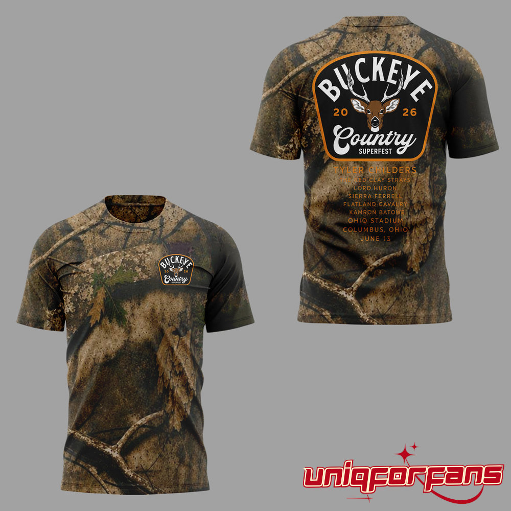 Ohio State Buckeyes Country Superfest 2026 Vintage Limited Edition 3D T-shirt Ohio State Buckeyes Country Superfest 2026 Vintage Limited Edition 3D T-shirt