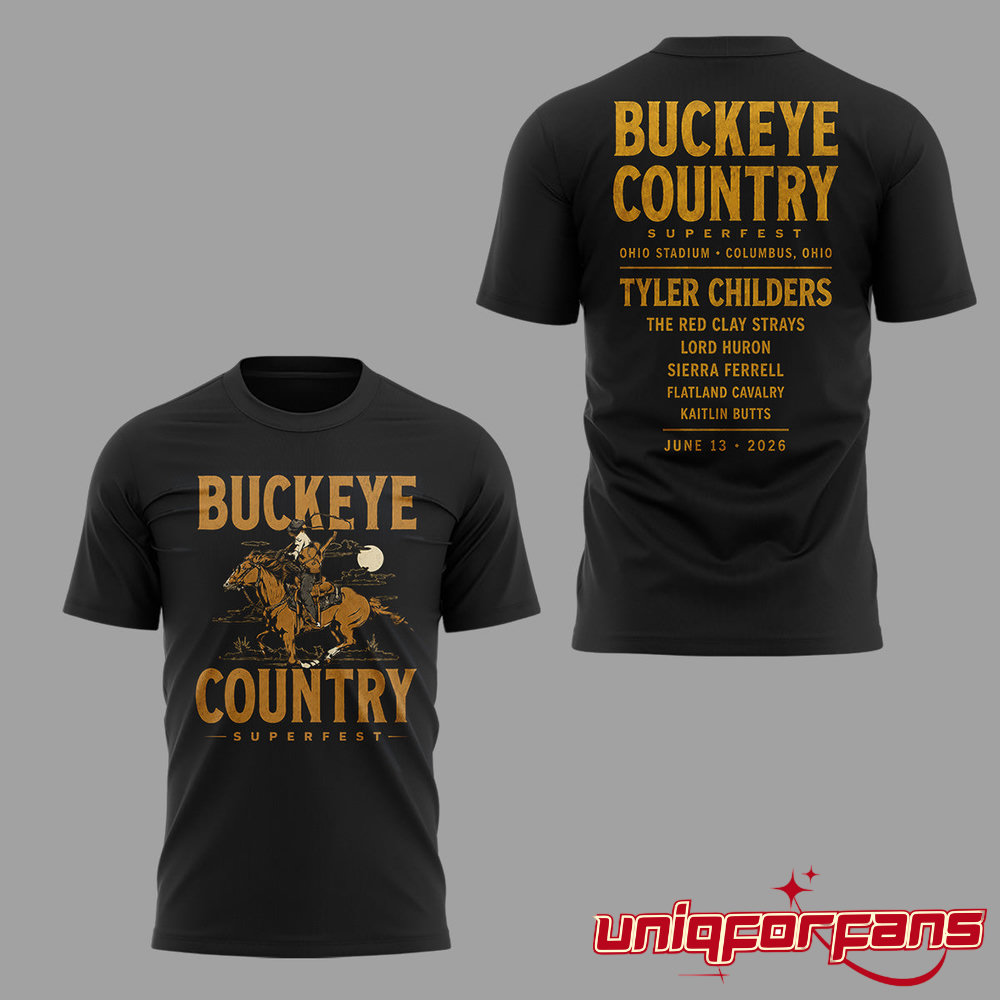 Ohio State Buckeyes Country Superfest 2026 Vintage Limited Edition 3D T-shirt Ohio State Buckeyes Country Superfest 2026 Vintage Limited Edition 3D T-shirt
