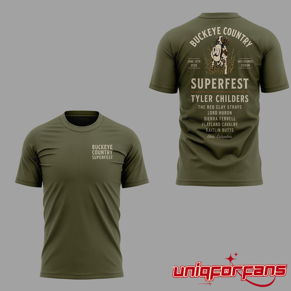 Ohio State Buckeyes Country Superfest 2026 Vintage Limited Edition 3D T-shirt Ohio State Buckeyes Country Superfest 2026 Vintage Limited Edition 3D T-shirt
