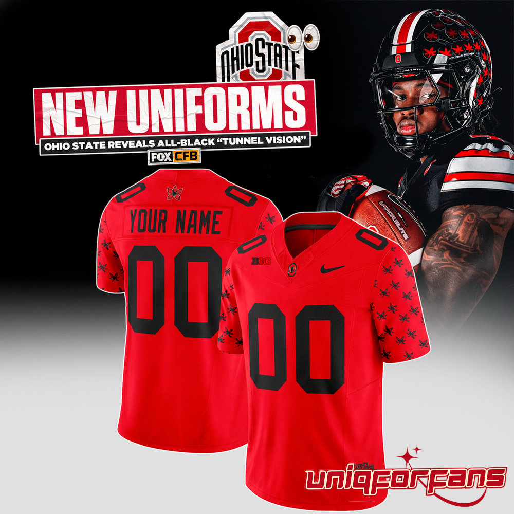 Ohio State Buckeyes New Black Uniforms “Tunnel Vision” 2026 Limited Football Jersey Ohio State Buckeyes New Black Uniforms “Tunnel Vision” 2026 Limited Football Jersey